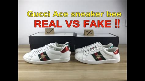 gucci ace bee sneakers fake vs real|Gucci ace sneakers bee review.